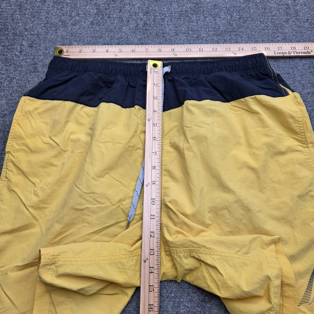 Nautica Swim Trunks Men‎ Large Yellow Blue Board Shorts Nylon Mesh Lined Color